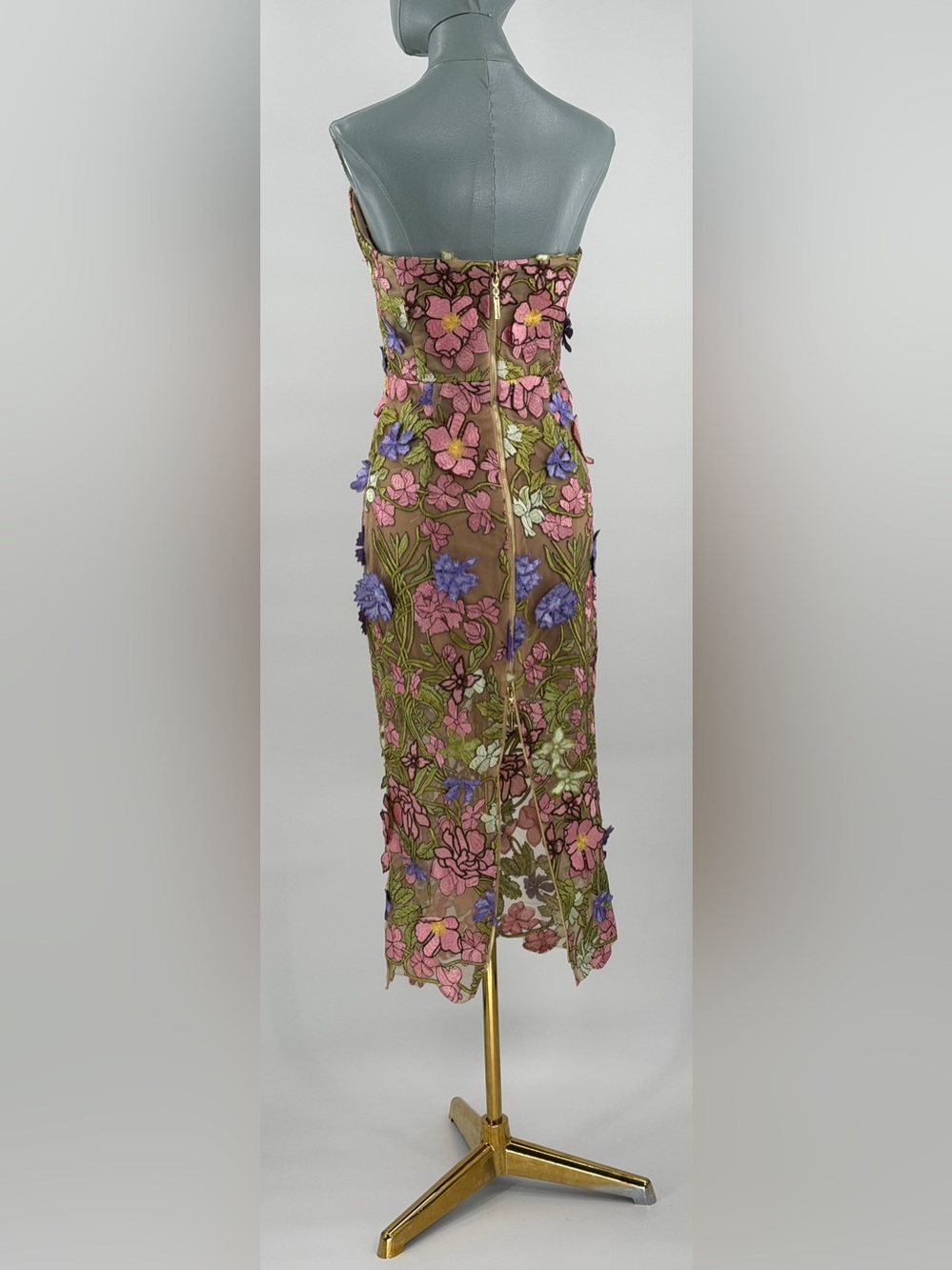 🆕 BRONX & BANCO 🧿 NWOT Iris Floral Maraya Midi Dress, Pink Multi - Sz XS US 2 - Picture 7 of 16